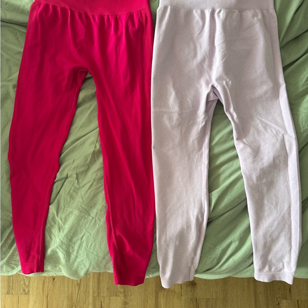 Active Lilac, Green and Pink Leggings